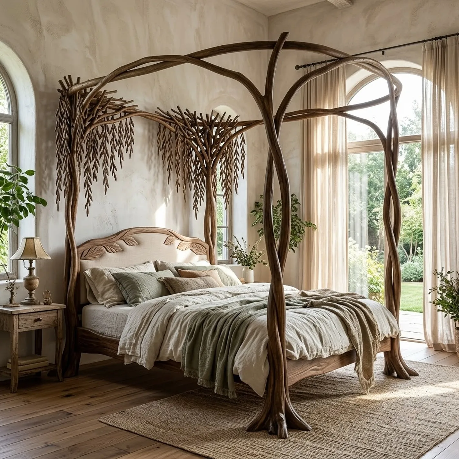 Wood Willow Whisper Bed Woodland Nature Storybook Interior Accent